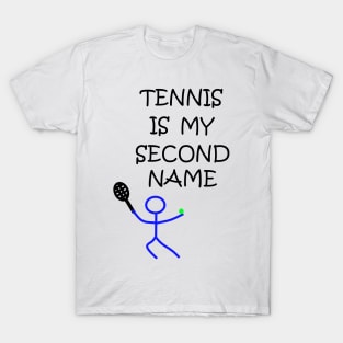 Stick Figure Tennis T-Shirt